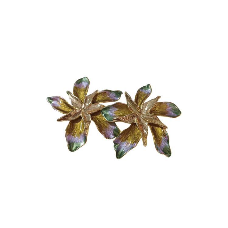 Brinco orquídea dourada - Imagem: 1
