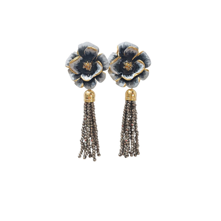 Brinco Flor com Tassel - Imagem: 1