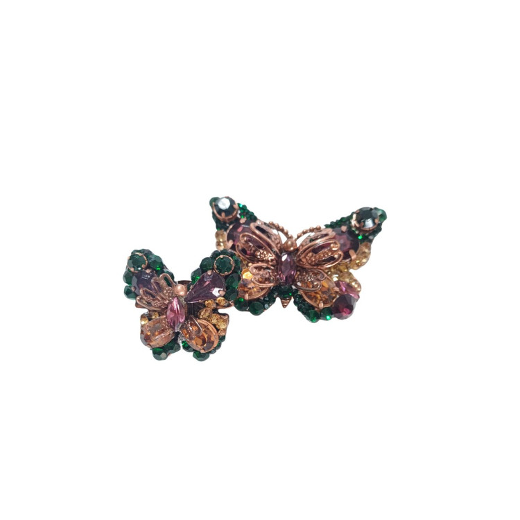 conjunto 2 broches borboletas strass - Imagem: 1