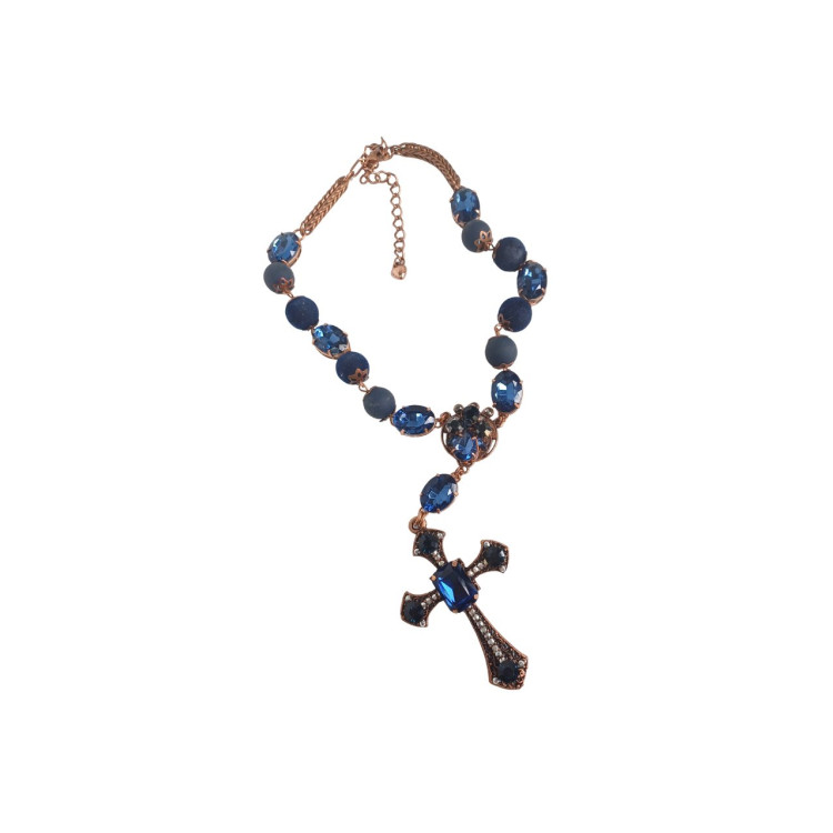 Colar crucifixo azul royal - Imagem: 1
