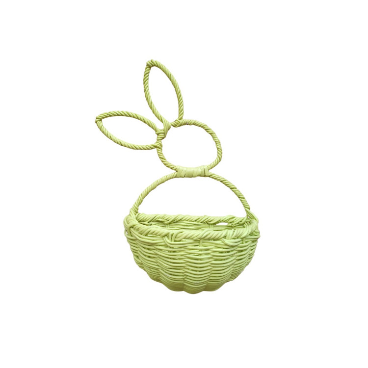 Ninho em rattan verde coelho - Imagem: 1