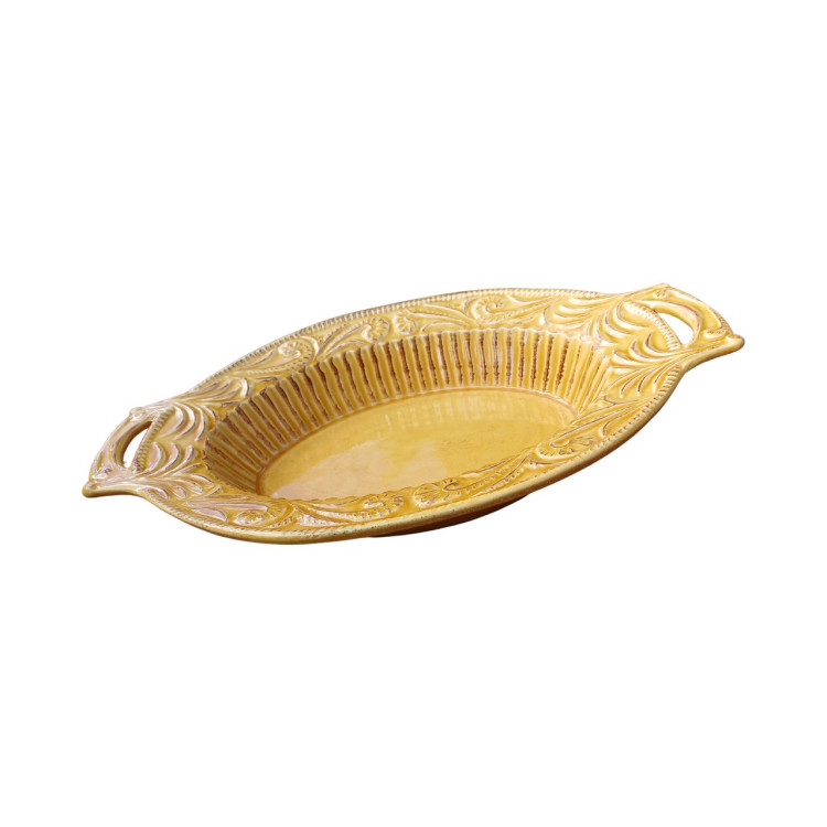 Travessa funda oval mostarda - Imagem: 1