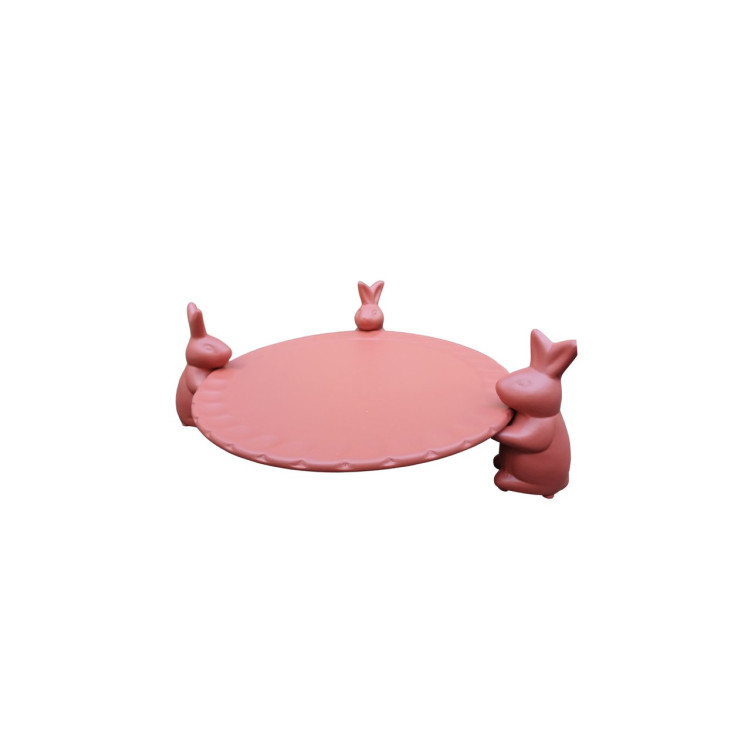 Boleira desmontável coelhos terracota fosco - Imagem: 1