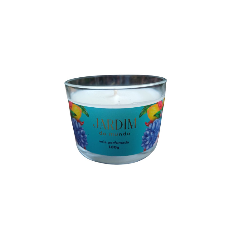Vela perfumada dália turquesa - 100g - Imagem: 1