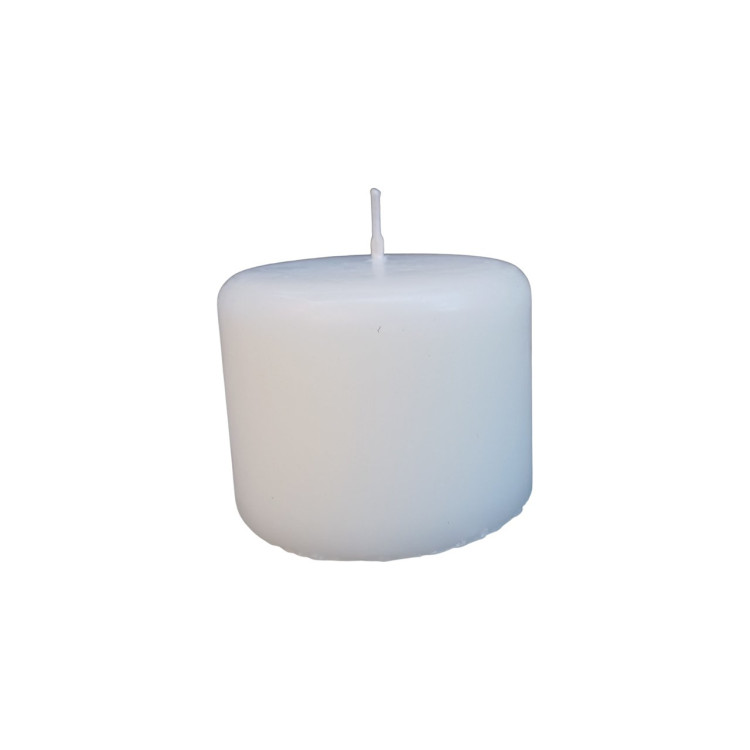 Vela branca pilar 9,5 x 07 cm  - Imagem: 1