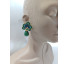 Brinco orquídea verde com pingente - Imagem: 2