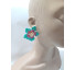 Brinco Flor verde e rosa  - Imagem: 2
