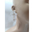 Brinco flor dupla branco - Imagem: 2
