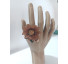 Anel flor marrom  - Imagem: 3