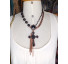 Colar crucifixo preto com tassel - Imagem: 2