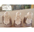 trio mini monges da sabedoria (marrom) - Imagem: 2