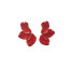 Brinco meia flor vermelho - Imagem: 1
