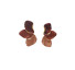 Brinco meia flor marrom  - Imagem: 1