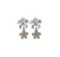 Brinco flor dupla branco - Imagem: 1