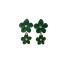 Brinco flor dupla verde  - Imagem: 1
