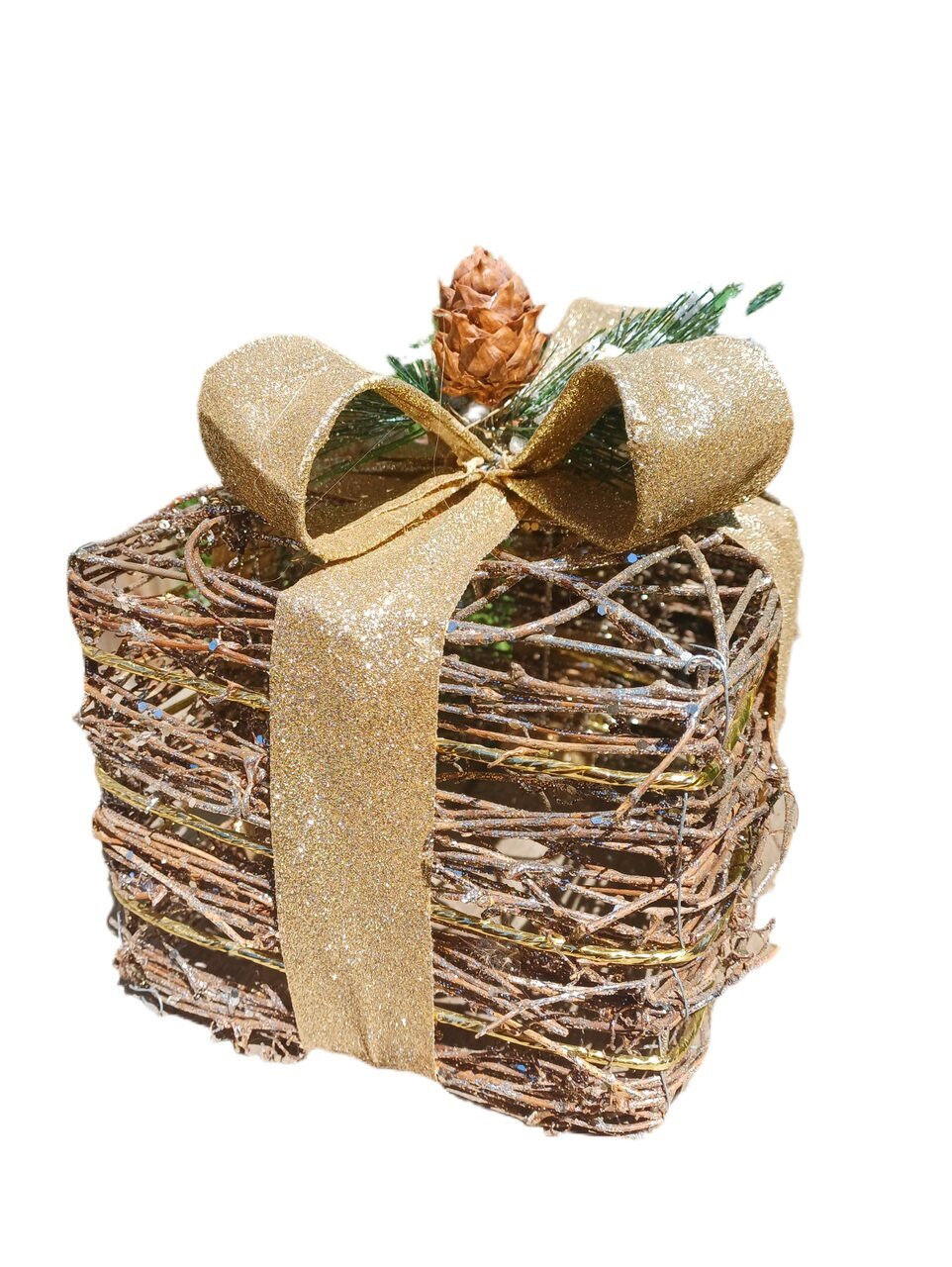 Caixa de presente aramado 