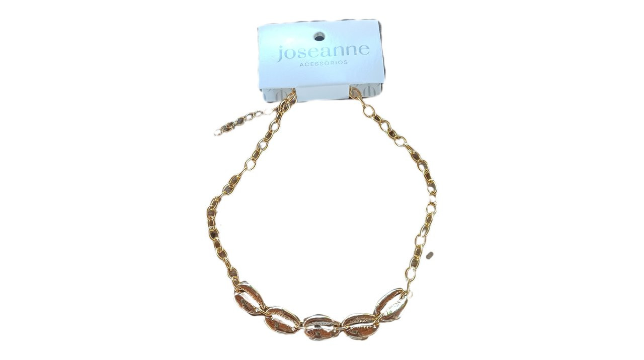 Colar gargantilha Búzios dourado