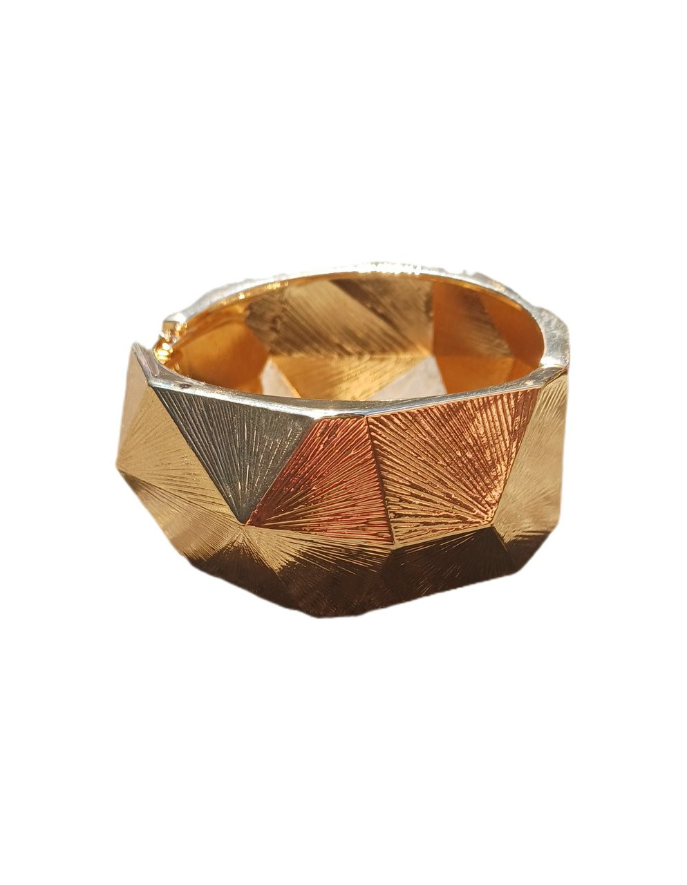 pulseira dourada assimétrica 