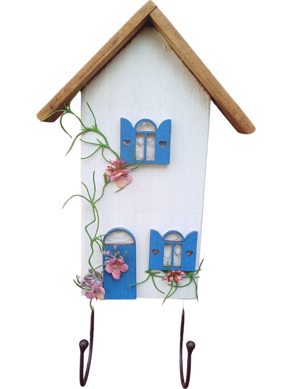 gancho casa em madeira 