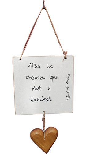 placa 17x17 com dizer 