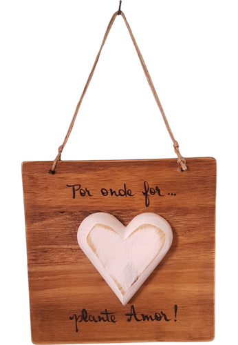 placa 17x17 com dizer 