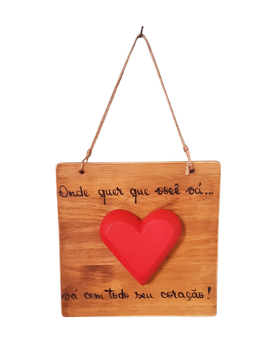 placa 17x17 com dizer 