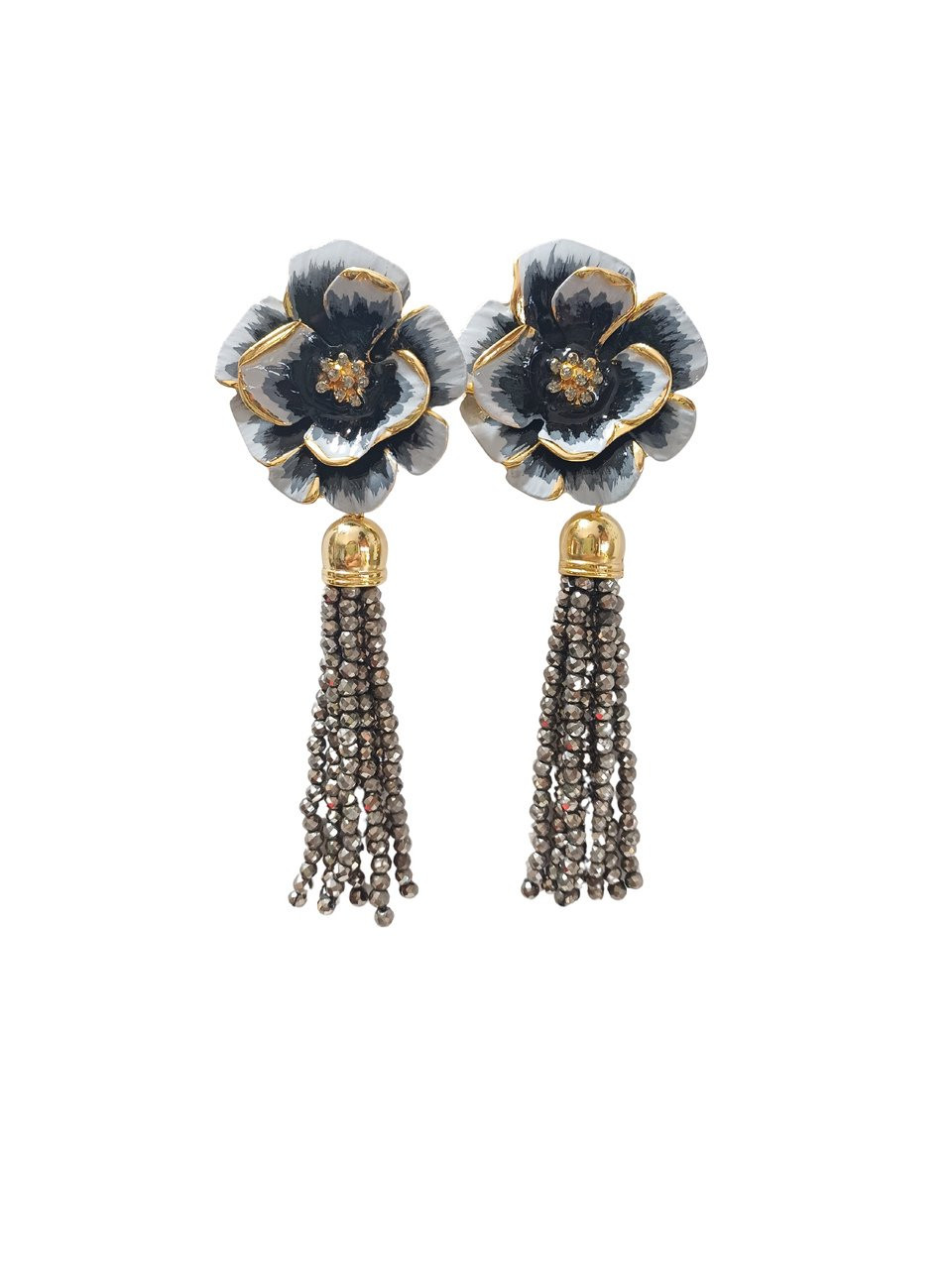 Brinco Flor com Tassel