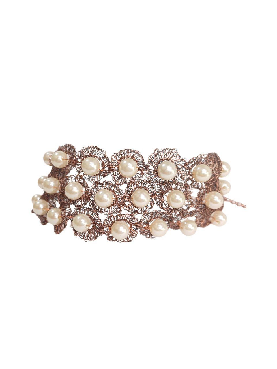 Choker crochê de metal