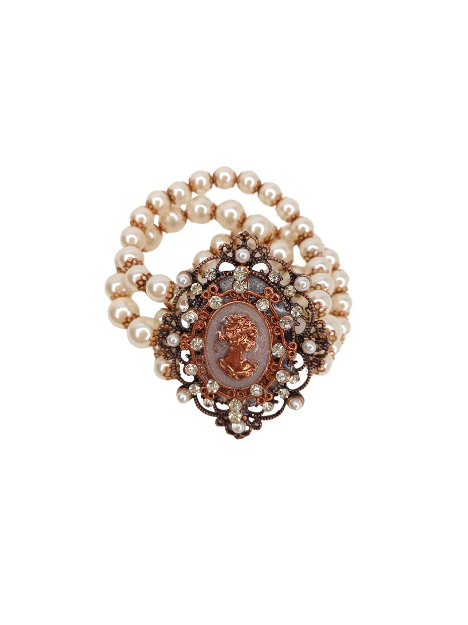 Pulseira pérolas camafeu
