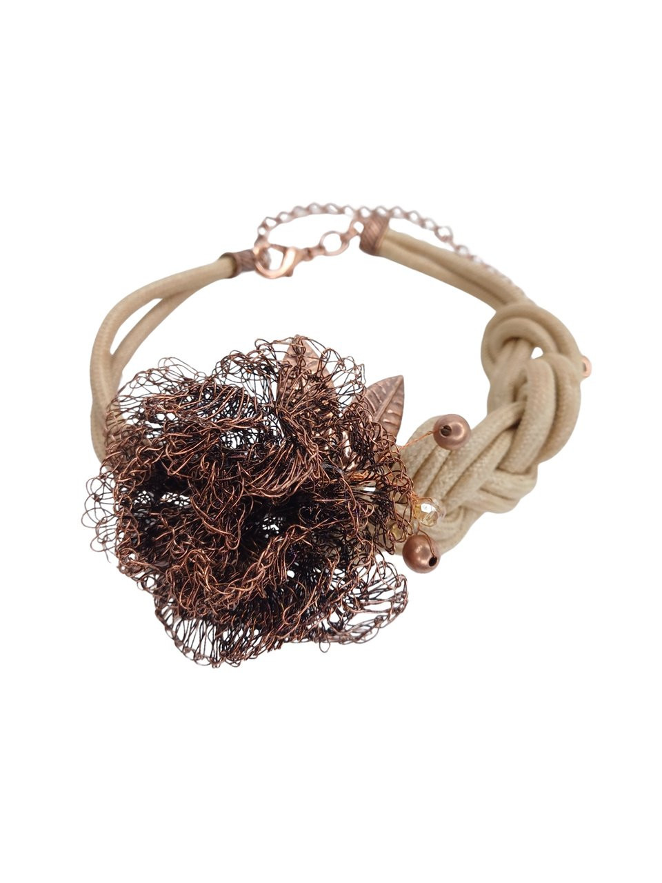 Choker flor e nó 