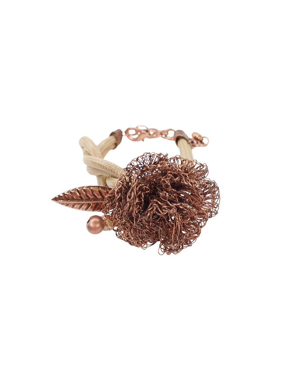 Pulseira flor e nó 
