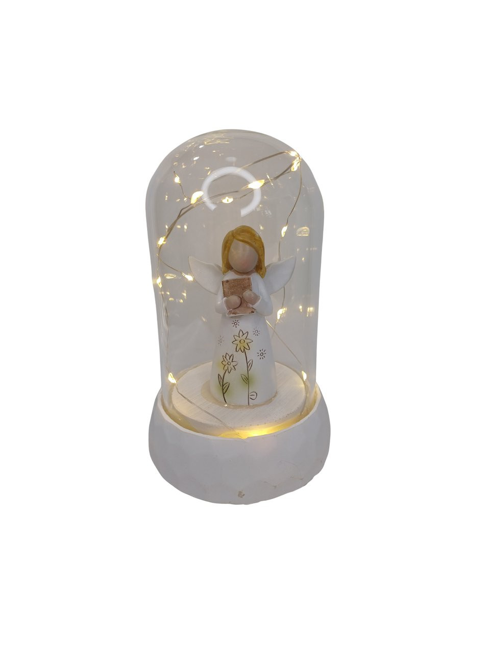 anjo cúpula de led  livro