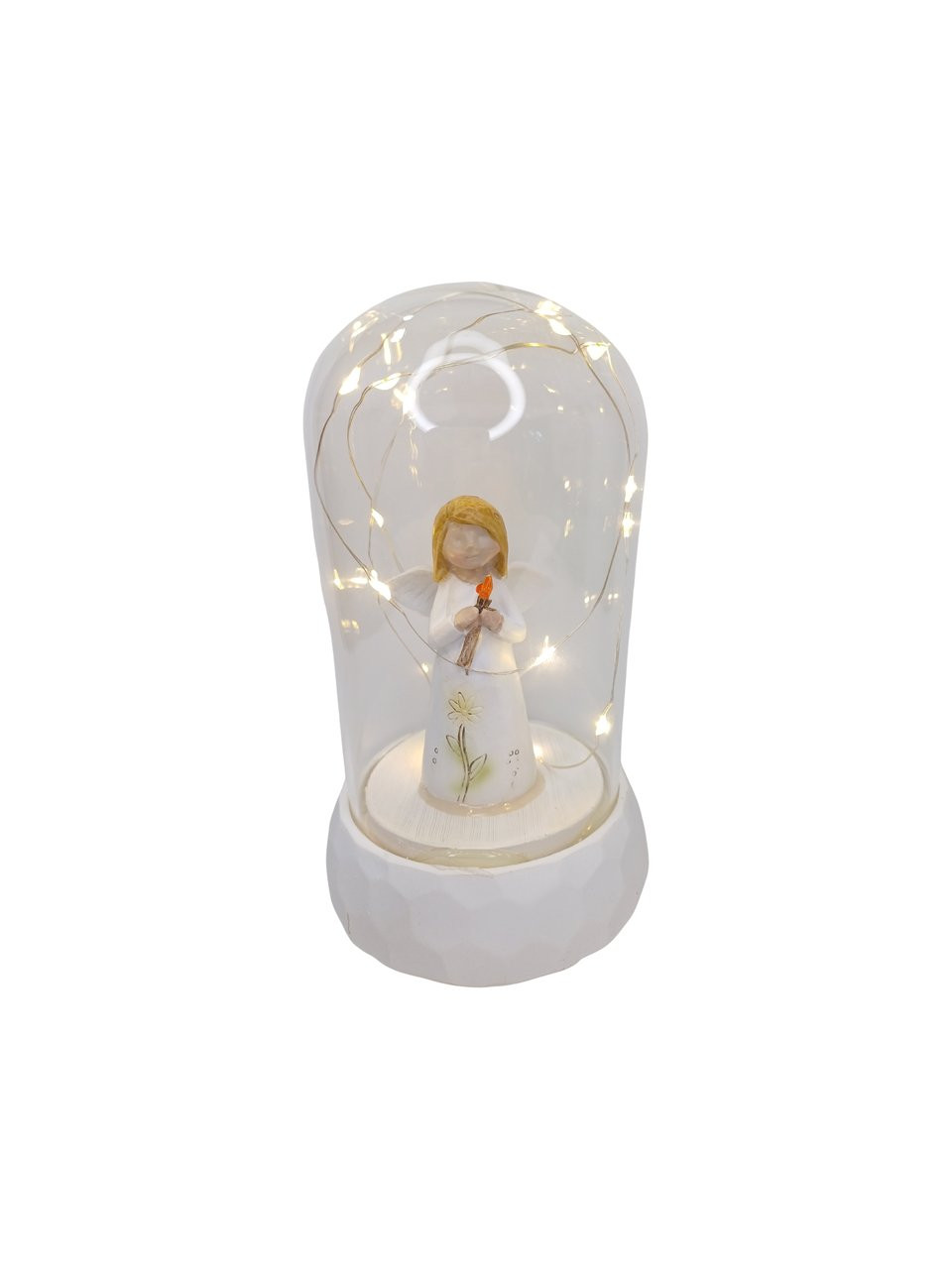 anjo cúpula de led vela