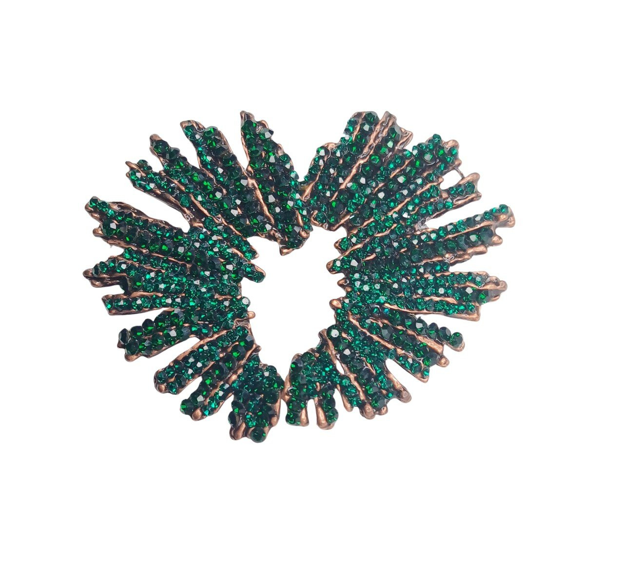 Brinco strass verde