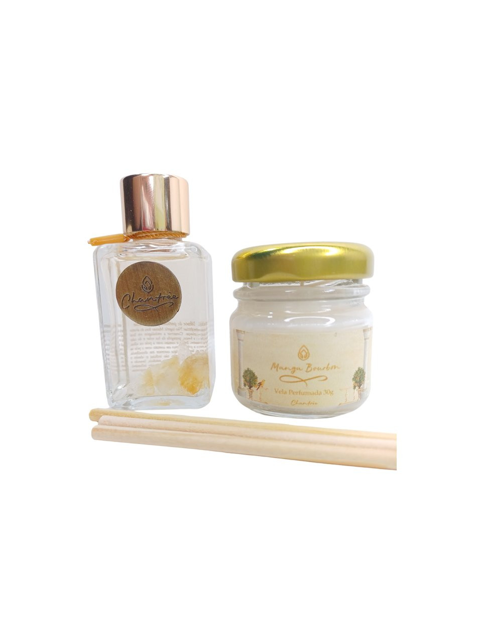 kit mini vela e difusor manga bourbon