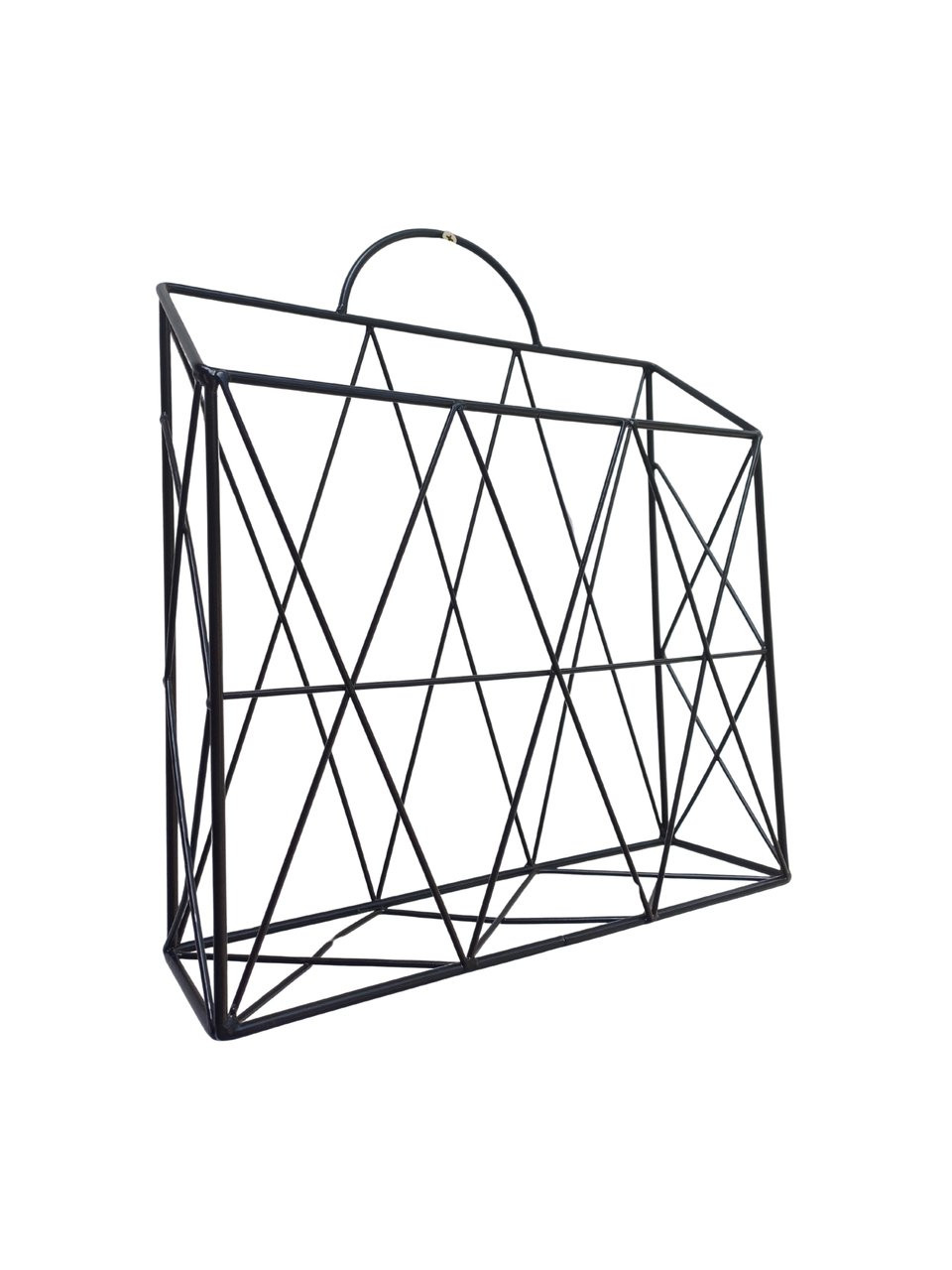 cesta de parede/chão preto