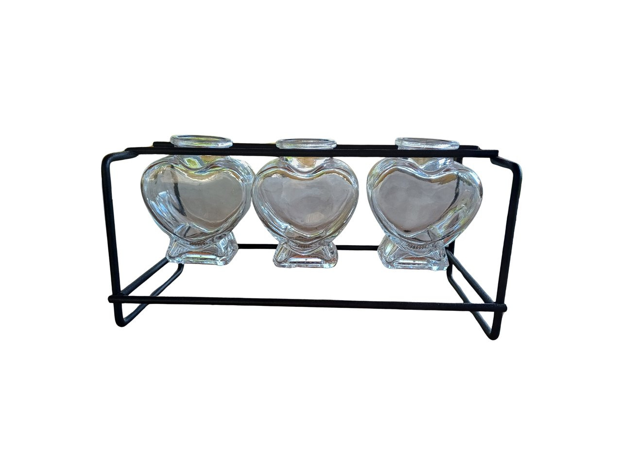 suporte vasos 3 corações