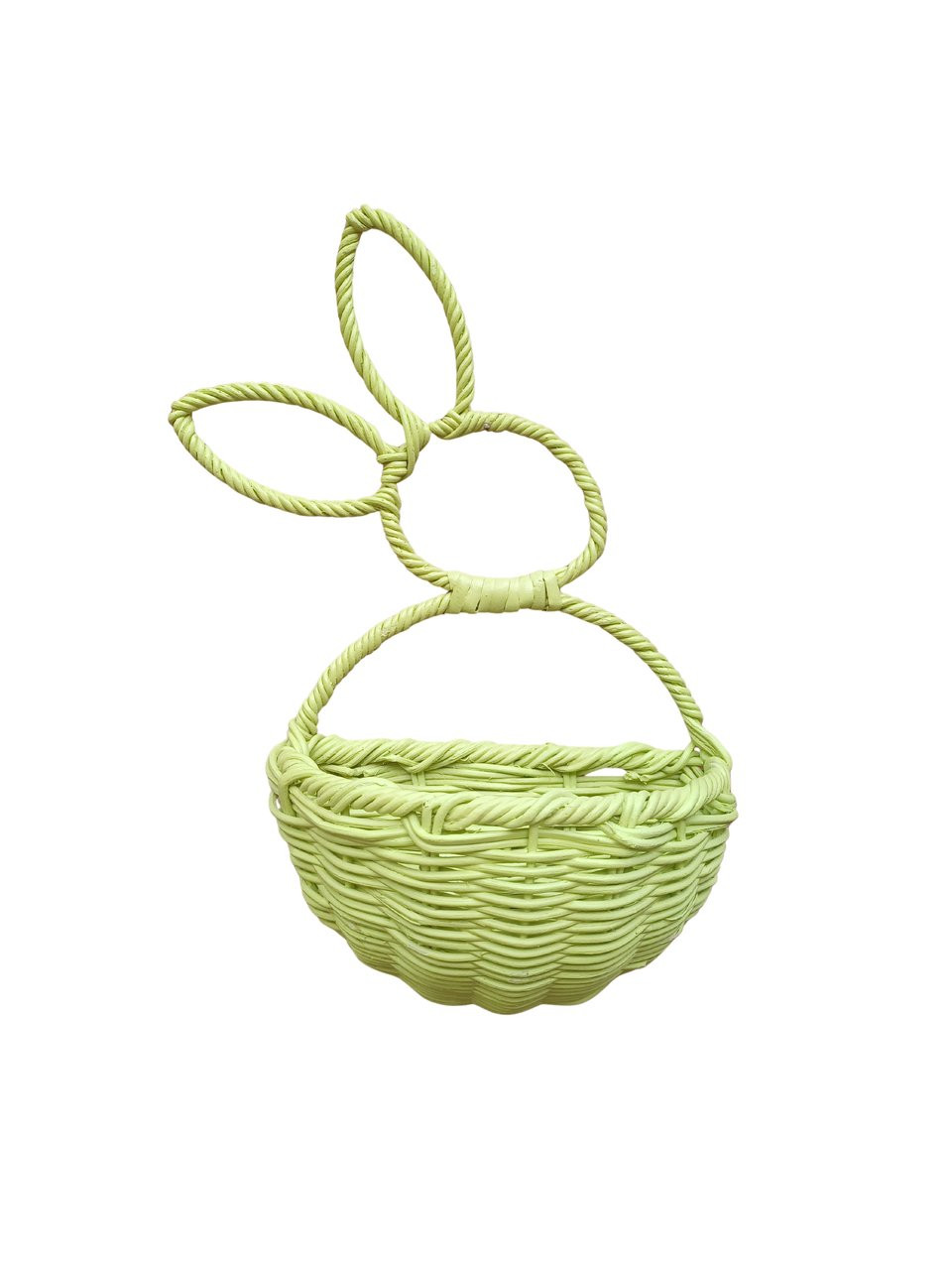 Ninho em rattan verde coelho