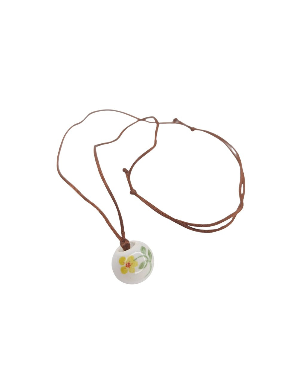 Colar difusor pessoal flor amarela