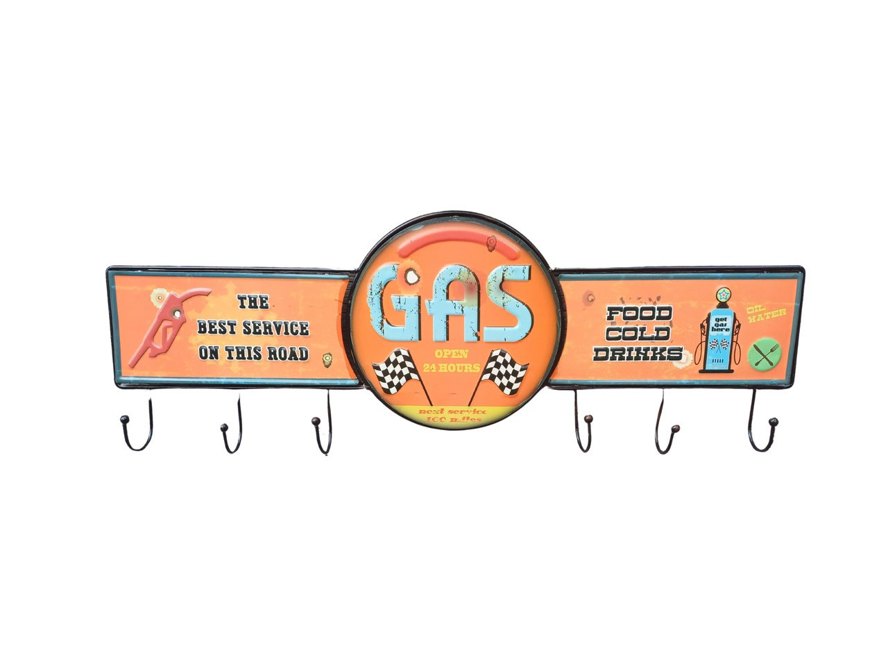 Placa c/ 6 ganchos gas