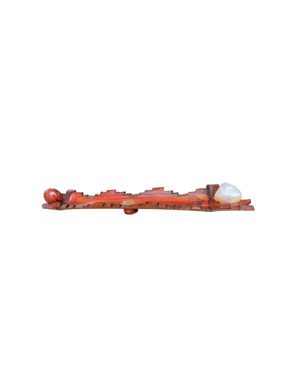 Incensário cristal quartzo branco 