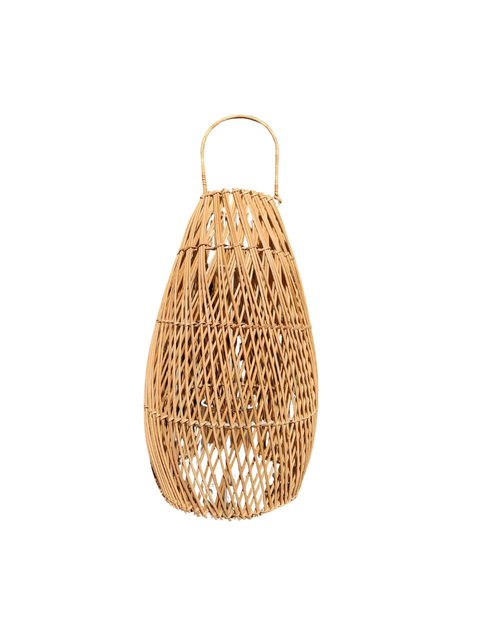 Luminária oval bambu G 