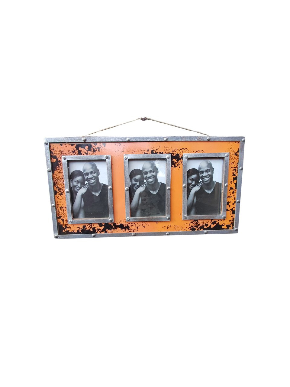 Porta retrato de parede triplo