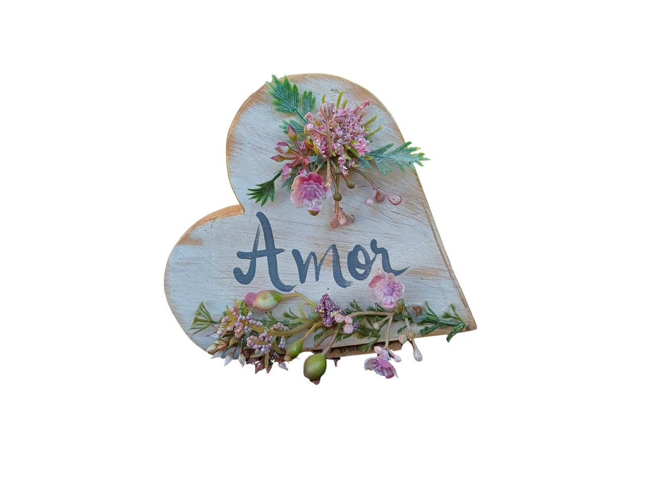 Coração de mesa amor rosa 