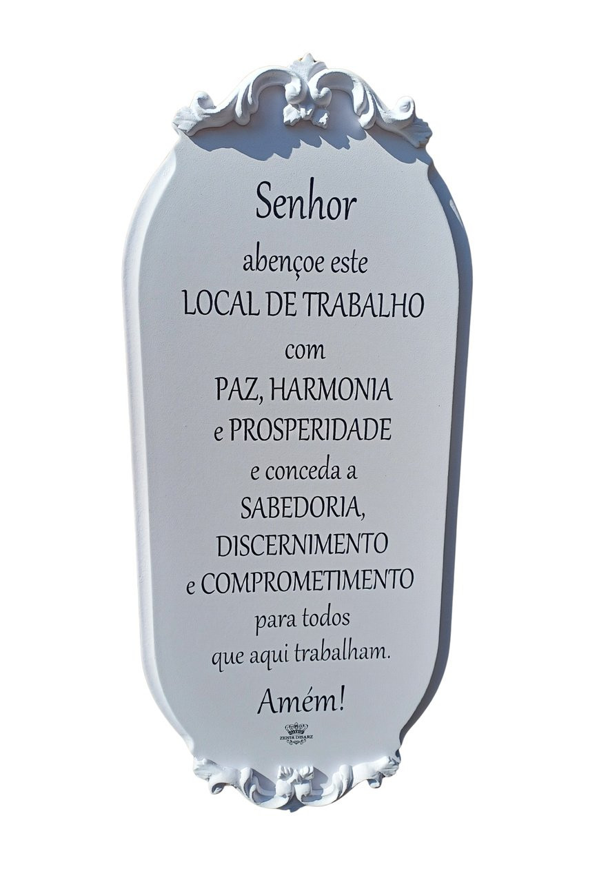 Quadro oração do trabalho 