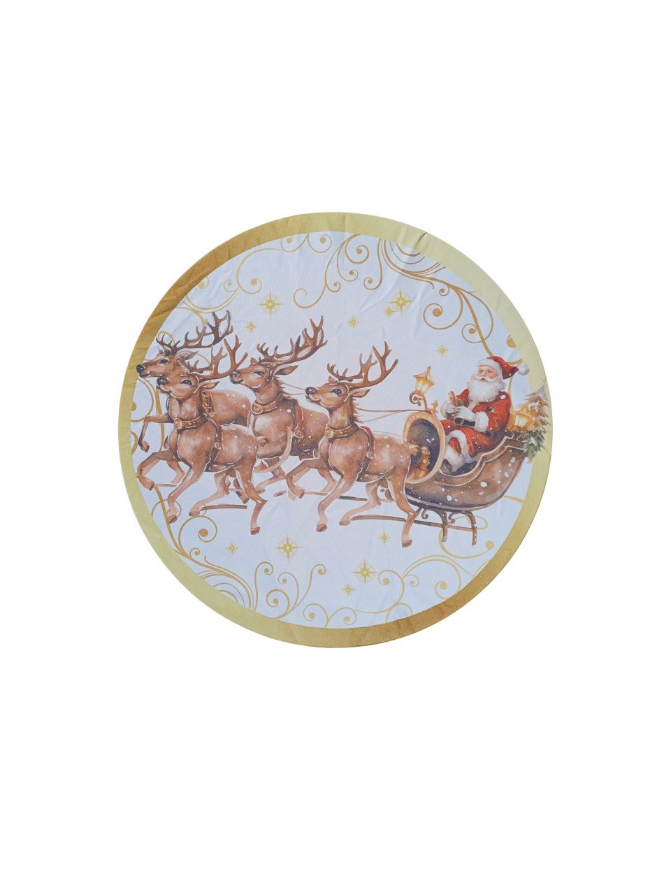 Capa para sousplat treno do papai noel