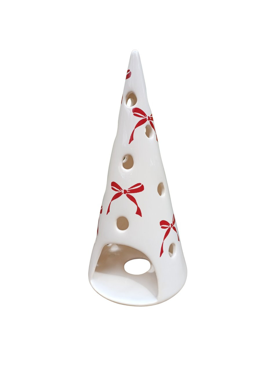 Cone porta vela laço charlotte cereja G